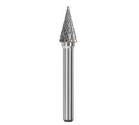 Tête De Meulage En Acier Au Tungstène, Lime Rotative En Carbure, Fraise Conique, Meulage Du Métal, Gravure, Rainure Simple Et Double, Type M, 1 Pièce(Double groove 10mm)