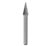 Tête De Meulage En Acier Au Tungstène, Lime Rotative En Carbure, Fraise Conique, Meulage Du Métal, Gravure, Rainure Simple Et Double, Type M, 1 Pièce(Double groove 8mm)