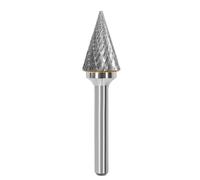 Tête De Meulage En Acier Au Tungstène, Lime Rotative En Carbure, Fraise Conique, Meulage Du Métal, Gravure, Rainure Simple Et Double, Type M, 1 Pièce(Double groove 16mm)