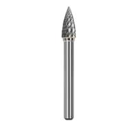 Tête De Meulage En Acier Au Tungstène, Lime Rotative En Carbure, Fraise Conique, Meulage Du Métal, Gravure, Rainure Simple Et Double, Type G, 1 Pièce(Double groove 8mm)