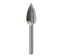 Tête De Meulage En Acier Au Tungstène, Lime Rotative En Carbure, Fraise Conique, Meulage Du Métal, Gravure, Rainure Simple Et Double, Type G, 1 Pièce(Single slot 14mm)