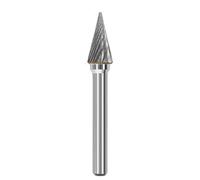 Tête De Meulage En Acier Au Tungstène, Lime Rotative En Carbure, Fraise Conique, Meulage Du Métal, Gravure, Rainure Simple Et Double, Type M, 1 Pièce(Single slot 10mm)