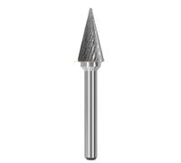 Tête De Meulage En Acier Au Tungstène, Lime Rotative En Carbure, Fraise Conique, Meulage Du Métal, Gravure, Rainure Simple Et Double, Type M, 1 Pièce(Single slot 12mm)
