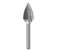 Tête De Meulage En Acier Au Tungstène, Lime Rotative En Carbure, Fraise Conique, Meulage Du Métal, Gravure, Rainure Simple Et Double, Type G, 1 Pièce(Double groove 16mm)