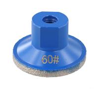 Tête de meulage plate brasée 50 mm pour filetage M10, disque de polissage diamant abrasif pour la coupe de marbre et pierre (grain 60)