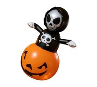 Tête de mort gonflable en forme de citrouille pour Halloween | Décoration extérieure lumineuse en PVC 130 cm / 51.2in, décoration de fête de porche