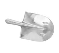 Tête de Pelle de Jardin Ronde en Acier, Large Lame Résistante | Remplacement pour Bêche Usée, Bord Arrondi, Surface Large, Usage Jardin et Neige, Argenté