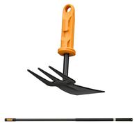 Tête de pioche de jardin Fiskars OneClick avec fourche de 5 cm + manche de 119-174 cm