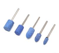 Tête de polissage abrasive avec tête plate cylindrique et tige de 3 mm pour outils rotatifs supportant les opérations de meulage, polissage et ébavurage (A)