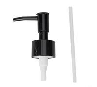 Tête de pompe à lotion ABS à 28 dents avec tube de 11 cm pour gel douche, lotion et produits de soins de la peau à usage commercial (noir brillant)