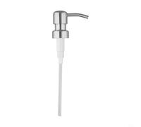 Tête de pompe à savon en métal pour distributeur de lotion liquide - Tube de rechange pour pot de savon pour les mains, cuisine et salle de bain - Argenté