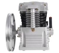 Tête de pompe pour compresseur d'air - 3 CV / 2,2 kW - Monostade, deux cylindres - Culasse de 65 mm - Débit de 250 l/min - Pression de 0,8 MPa - Argenté