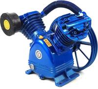 Tête de pompe pour compresseur d'air - DFV-0.6/8 - Deux cylindres en V - À un étage - Puissance 5,5 CV - Débit 600 l/min - Capacité 21 cfm - Pression 115 psi - Bleu