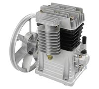 Tête de pompe pour compresseur d'air - Modèle 2055 - Monostade, deux cylindres - 1,5 kW, 2 chevaux - 200 l/min, 0,8 MPa - Aluminium/fer - Argent
