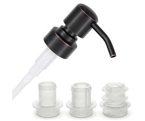 Tête de pompe pour distributeur de savon « Zagreb » – embout en acier inoxydable avec joint d'étanchéité, compatible avec les bouteilles de 18 à 23 mm – permet de réutiliser les distributeurs de boute