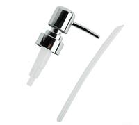 Tête de pompe ronde en ABS avec filetage 28/400 standard pour une utilisation dans les flacons distributeurs de liquides courants y compris le bain de shampooing (argenté)