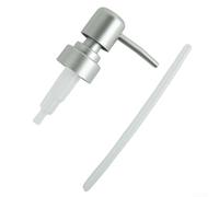 Tête de pompe ronde en ABS avec filetage 28/400 standard pour une utilisation dans les flacons distributeurs de liquides courants y compris le bain de shampooing (argent perlé)