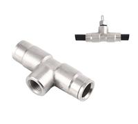 Tête de pulvérisation de brumisation à haute pression, buses de brumisation, tés de buse de brumisation à verrouillage coulissant, trous assortis à connexion ra 2pcs 1/8 quick-connect straight single