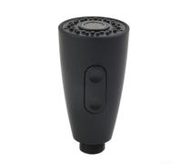 Tête de pulvérisation de rechange moderne pour robinet de cuisine avec deux styles d'eau et construction en plastique ABS résistant à la rouille pour un nettoyage facile de l'évier (noir)