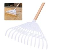 Tête de râteau de ferme en plastique léger de rechange pour grains, foin, feuilles, herbe, multi-usages, agriculture (36 x 30 cm, blanc - sans bâton)
