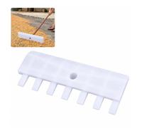 Tête de râteau de ferme en plastique léger de rechange pour grains, foin, feuilles, herbe, multi-usages, agriculture (50 x 17,5 cm, blanc)