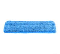Tête de rechange épaisse en fibre superfine pour balai à franges carrées plates avec absorption d'eau améliorée - Fixation rapide - Gris bleu vert violet humide et sec (bleu trèzoïde)