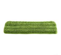 Tête de rechange épaisse en fibre superfine pour balai à franges carrées plates et absorbantes - Fixation rapide - Gris bleu vert violet humide et sec (vert carré)