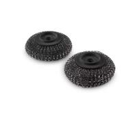 Weber Têtes de Remplacement pour éponge métallique - Pack de 2, Compatible avec la Brosse de Nettoyage pour planchas Weber (6209), Nettoyage Optimal, Nettoyage Facile - Noir (6210)