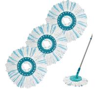 Tête de rechange pour serpillière Leifheit Clean Twist Mop Ergo, microfibre, forte absorption, tous sols, bleu
