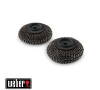 Weber Grill Têtes de remplacement éponge métallique (6209) – Nettoyage facile – Pack de 2 Noir