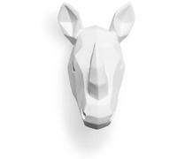 Tête de rhinocéros Origami Résine Blanc