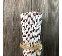 Tête de souris, pailles en papier, pailles d'animaux, impression de patte de fête pour filles et garçons, impression de pied de chien, nœud rouge, tête de souris black stripe
