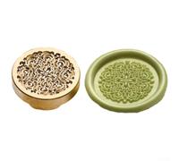 Tête de tampon de cire en laiton et cuivre avec design amovible pour loisirs créatifs - Motif floral élégant 2,5 cm (Z4)