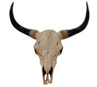 Tête de Taureau décoration Murale 45cm trophée Longhorn en polyrésine intérieur/extérieur Naturel 04_0002848