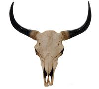 Tête De Taureau Décoration Murale 45cm Trophée Longhorn En Polyrésine Intérieur/Extérieur Naturel 04_0002848 Multicolore
