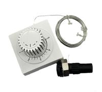 Tête de thermostat réglable à distance avec tube capillaire de 2000 mm blanc pour vannes de radiateur M30 x 1,5 pour un contrôle précis du chauffage