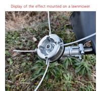 Tête de tondeuse à gazon universelle en alliage d'aluminium et acier en Nylon de remplacement pour ligne de tonte à gazon, accessoires de tête de mauvaises herbes With 4pcs Line