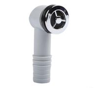Tête de trop-plein ronde pour évier 30-32 mm, adaptateur de trop-plein en plastique avec prévention efficace du drainage, pièce de rechange grise pour cuisine et salle de bain