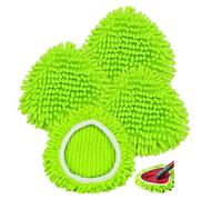 Tête De Vadrouille Rotative, Compatible Avec Vileda Turbo 2 En 1 EasyWring&Clean Spin Mop, Recharges De Tête De Vadrouille En Chenille Et Microfibre for Vileda Spin Mop 1 Réservoir(4pcs)