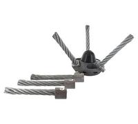 Tête Désherbage Conique Armigo Multiplo A 3 Brins Métal. Jeu Comprenant Une Tête Et 6 Brins De Remplacement. Fixation Des Brins