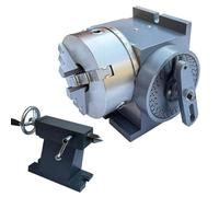 Tête D'indexation Avec Contre-pointe, Tête D'indexation Mandrin 3 Mors | For Une Utilisation Horizontale Ou Verticale, Broche Rotative De Fraiseuse CNC(6in/160cm-FH-125)