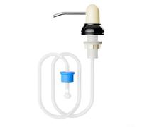 Tête distributeur de savon en acier inoxydable PET silicone durable | Tuyau d'extension de 101,6 cm, recharge facile sans se pencher, convient aux armoires inférieures profondes