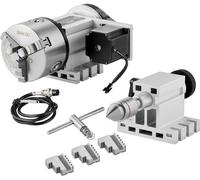 Tête diviseuse SucceBuy, fraisage CNC - mandrin à 3 mors de 100 mm, 4e axe, hauteur de pointe de 65 mm, contre-poupée MT2, rapport de transmission 6:1, accessoires universels de gravure