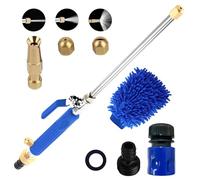 Tête Haute Pression Tuyau Arrosage, Hillylolly Lance à Eau Haute Pression pour Tuyau d'Arrosage, Hydro Jet Power Washer, Pistolet a Eau Haute Pression Avec Buse, Nettoyeur Haute Pression (Bleu 3)