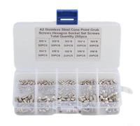 tête hexagonale 260pcs acier tête hexagonale 260pcs acier | Acier 304 pour robuste, résistance rouille, bordures nettes, maintien pour torsion max, usage industriel