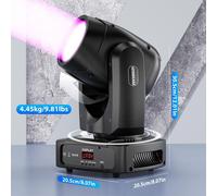 Tête mobile LED Beam - Éclairage de scène et DJ 150 W - DMX 11/13 canaux - Tension 90-240 V - Prise UE - Auto/Sound/Master-Slave - Blanc chaud