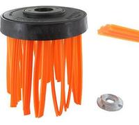 Tête Plastique Brosse Fil Nylon Pour Débroussailleuse, Toutes Cylindrées. S'adapte Comme Une Lame De Coupe. Alésage : 25,4 Mm. P