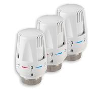 Tete Thermostatique，3 Pcs Taille de Filetage M30*1,5 Têtes Thermostatiques de Radiateur，Vannes de Contrôle de Température，Vanne de Radiateur，Radiateur Thermostatique pour Bureau et Maison