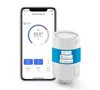 Tête Thermostatique Connectée (SANS HUB), Thermostat WiFi Compatible avec HomeKit, Alexa et Google Home, Thermostat pour Radiateur à Eau Chaude avec Commande Vocale et Contrôle à Distance