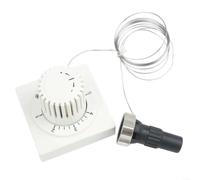 Tête Thermostatique pour radiateur M30x1.5 Tube Capillaire 2000mm(2M) | Tube capillaire 2000mm, filetage M30x1.5, métal et plastique, réglage 8-30°C, compact